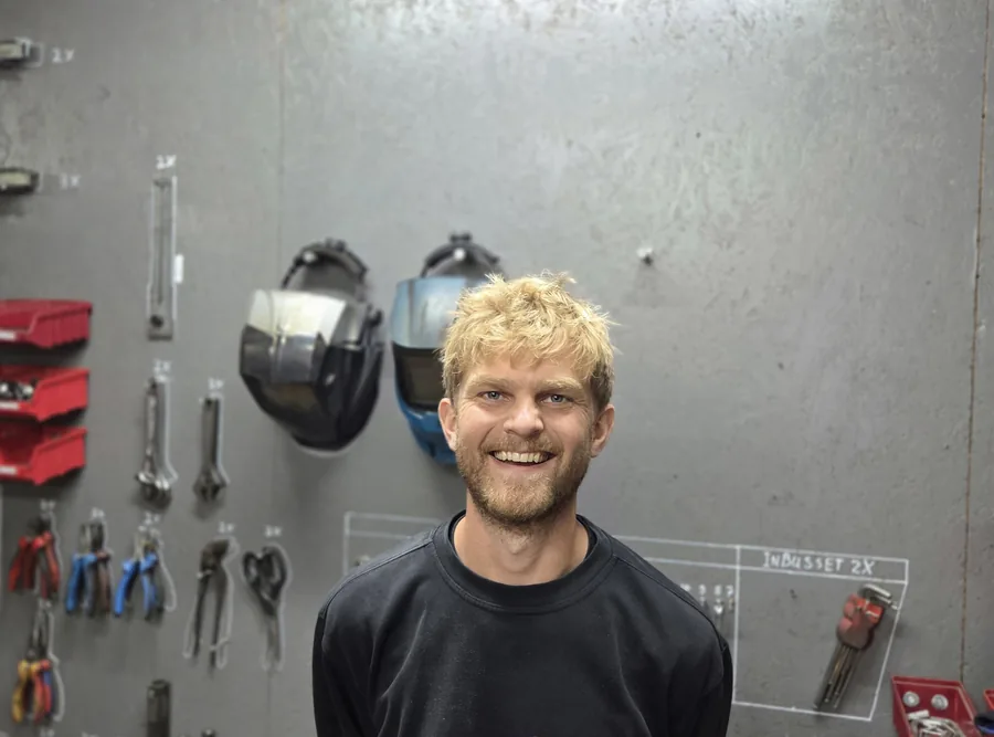 Jesse Garritsen van Staallokaal in de werkplaats
